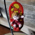 Christmas Treasures Ornament Cherub Angel on St...