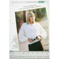 Woman's pattern 131 V neck jersey in lacy scall...