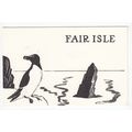 Fair Isle Shetland Islands Sketch Art Postcard