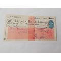 LLOYDS /CHEQUE USED 4. 10. 1950 (13/01)