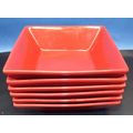 Set 6 10 Strawberry Street Red 7 1/4" Square Sa...