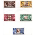 1921 Germany Schweinitz Notgeld Set of 5 Notes ...