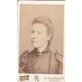 VICTORIAN CDV PHOTO- LADY, INVERTED HORSESHOE B...