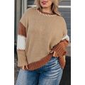 Light French Beige Contrast Stitch Detail Color...