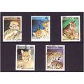 BENIN 1995 BIG CATS AND YOUNG 5 VALS FINE USED