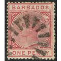 Barbados 1882 1d Carmine SG92 GU