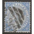 Gibraltar 1886 SG11 2 1/2d Blue Wmk Crown CA Go...