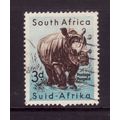 SOUTH AFRICA 1954 WILD ANIMALS 3d WHITE RINO BR...