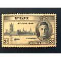 Fiji KGVI 1946 Victory Peace 3d Blue Unmounted ...