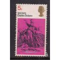 GB 1970 QE2 5d Dickens used stamp SG 825.( D629 )
