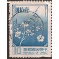 TAIWAN, Plum Blossom, blue 1979, 10 NT$