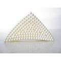 White acrylic triangle hair claw clip with faux...