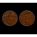 GERMANY WW2 Third Reich 1 Reichspfennig Coin Da...