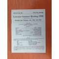1938 LEICESTER HORSE RACE CARD