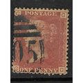 GB 1858 QUEEN VICTORIA 1d RED PLATE 217 OF USED...