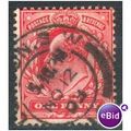 GB stamps 1902-10 KEV11 - 1d SG219 London 86