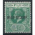 Fiji 1917 SG138b 1/2d Blue-Green WAR STAMP Moun...