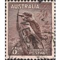 AUSTRALIA, BIRDS, Kookaburra, brown 1956, 6d