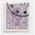DENMARK DANMARK 1913 KING CHRISTIAN 15o USED SG...