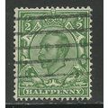 GB 1912 KGV 1/2 Green Downey head Wmk 103. ( R4...