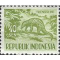 INDONESIA, MAMMAL, Sunda pangolin, olive-grey 1958, 40sen