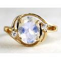 Rainbow Moonstone, 10KY Gold Ring, R021