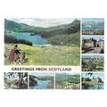 multiview, SCOTLAND used postcard by John Hinde...