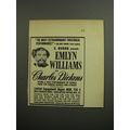 1952 Emlyn Williams as Charles Dickens Show Ad - The most extraordinary