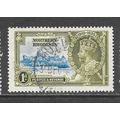 NORTHERN RHODESIA 1935 KG5 SG18 SG 18 1d SILVER...