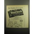 1957 Fenn's Royal Brazils Candy Bar Advertisement - My Kingdom for a nut
