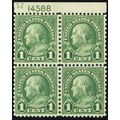 578, Mint NH VF 1¢ Plate Block - With PFC Certi...