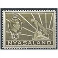 Nyasaland 1938 9d Olive-Bistre SG137 Mounted Mint