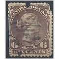 Canada 1868 SG50 6c Blackish-Red Filler Scarce. .