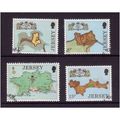 JERSEY 1980 FORTRESSES SG 222 / 225 SET 4 VALS ...