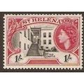 St Helena QEII 1953 1/- Black & Carmine Mounted...