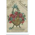 greetings birthday. posted 1909 embossed