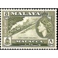 Malaya Malacca QEII 1957 8c Myrtle Green Mounte...