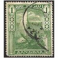 Zanzibar 1921 SG290 1r Yellow-Green Fine Used . ..