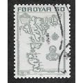 FAR 1975 50o 'MAP OF FAROE ISLANDS' FINE USED (...