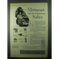1931 Multigraph Ad - Model 100, 66, 60, 5200 Du...