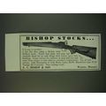 1940 Bishop Stocks Ad