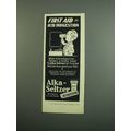 1950 Alka-Seltzer Medicine Ad - Acid Indigestion