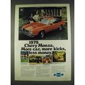 1979 Chevy Monza 2+2 Hatchback Ad - More Kicks