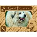Great Pyrenees w Paws Engraved Wood Picture Fra...