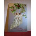 A HAPPY CHRISTMAS, used antique postcard by Wil...