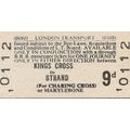 London Transport Edmondson Ticket - Kings Cross...