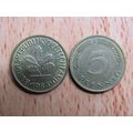 1984f 5 Pfennig Germany Coin