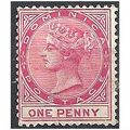 Dominica 1887 SG22 1d Rose Mint No Gum..