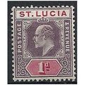 St Lucia 1907 SG66 1d Dull Purple & Carmine Mou...