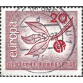 GERMANY, Europa, Fruit and leaf, red 1965, 20pf